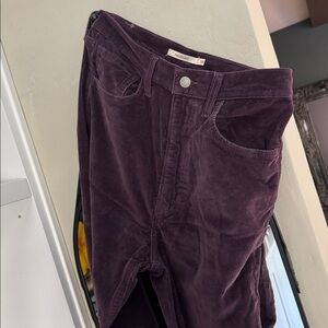 Free People X Levi's Ribcage Bell cords Jeans. NWT perfect plum